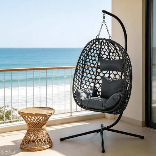 Poly rattan hängesessel - xl, poly-rattan