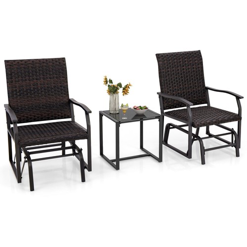 3tlg gartenmöbel set - set, rattan