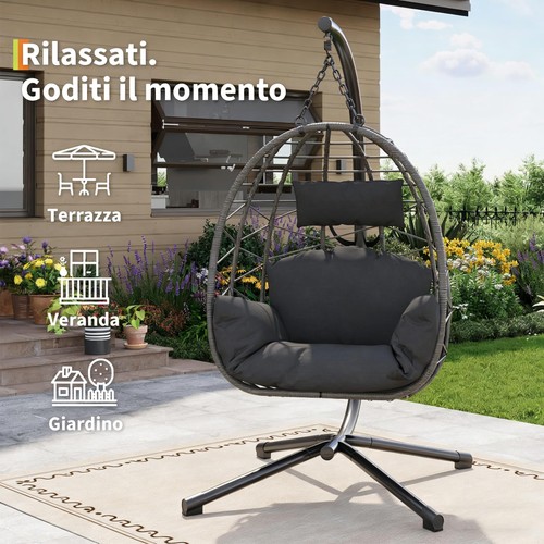 Hängesessel aus rattan mit - rattan,
