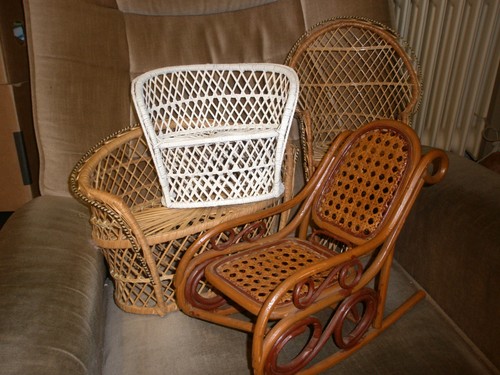 Puppen rattan bänke - puppen, --