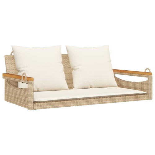Hängebank mit kissen beige - mit,