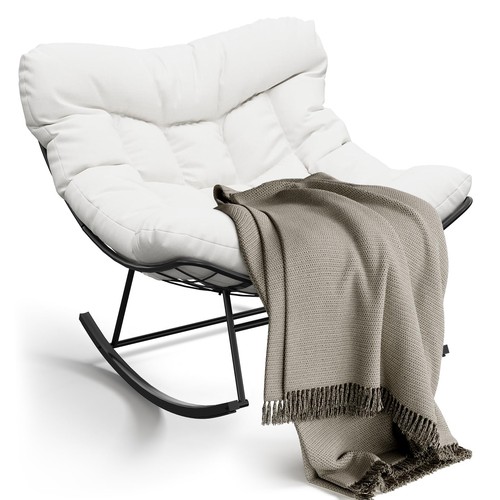 Großer rattan schaukelstuhl - großer,